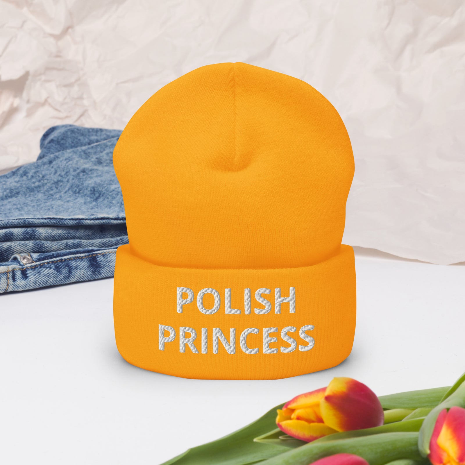 Polish Princess Cuffed Beanie  Polish Shirt Store   