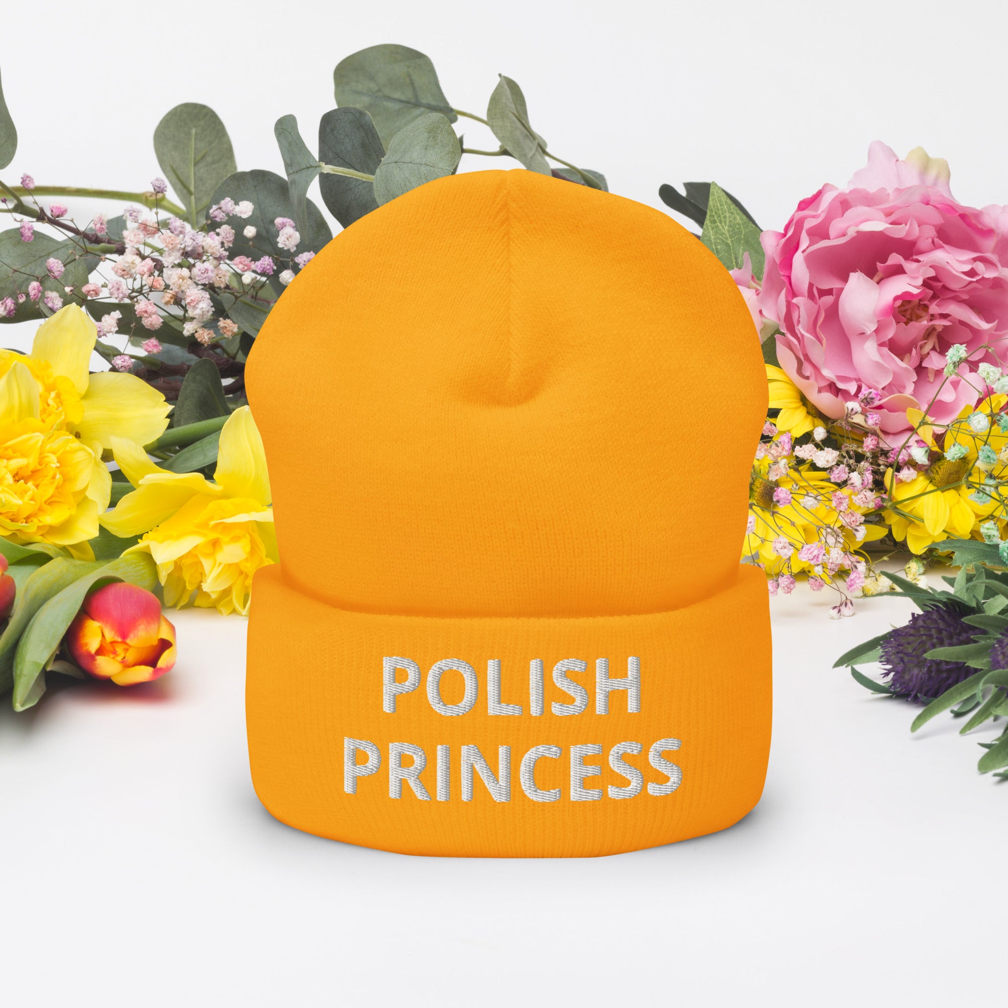 Polish Princess Cuffed Beanie  Polish Shirt Store Gold  