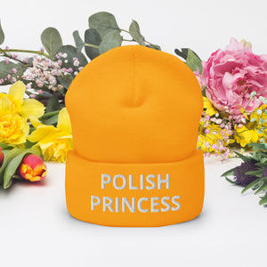 Polish Princess Cuffed Beanie - Gold - Polish Shirt Store