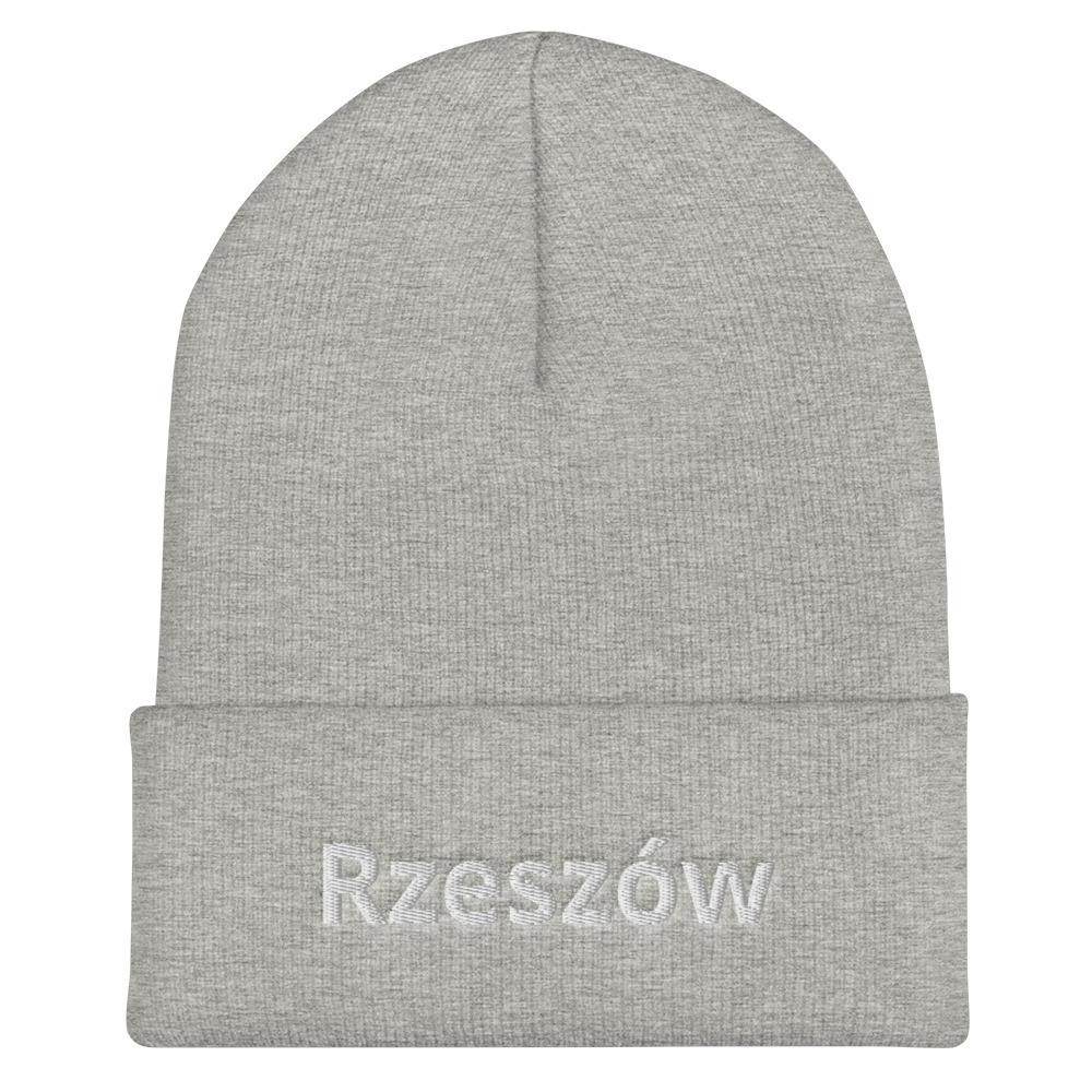 Rzeszow Poland Cuffed Beanie  Polish Shirt Store Heather Grey  