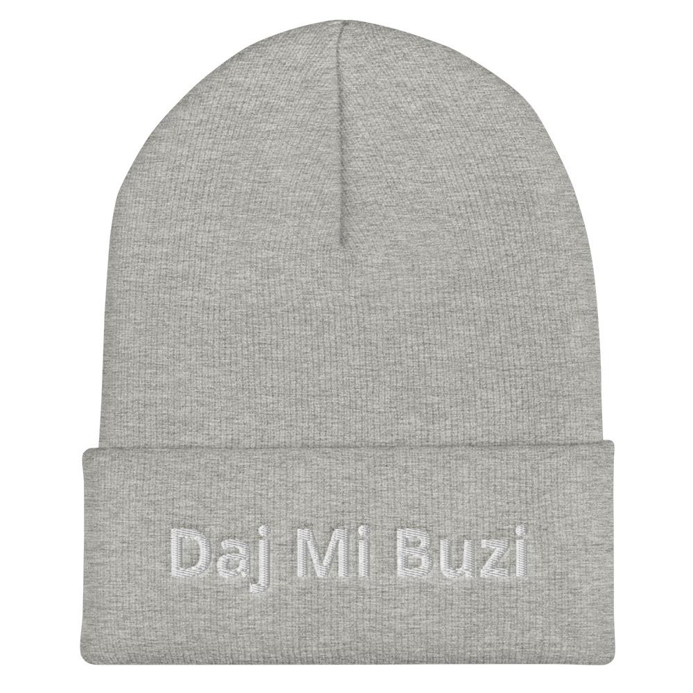 Daj Mi Buzi Cuffed Beanie  Polish Shirt Store Heather Grey  