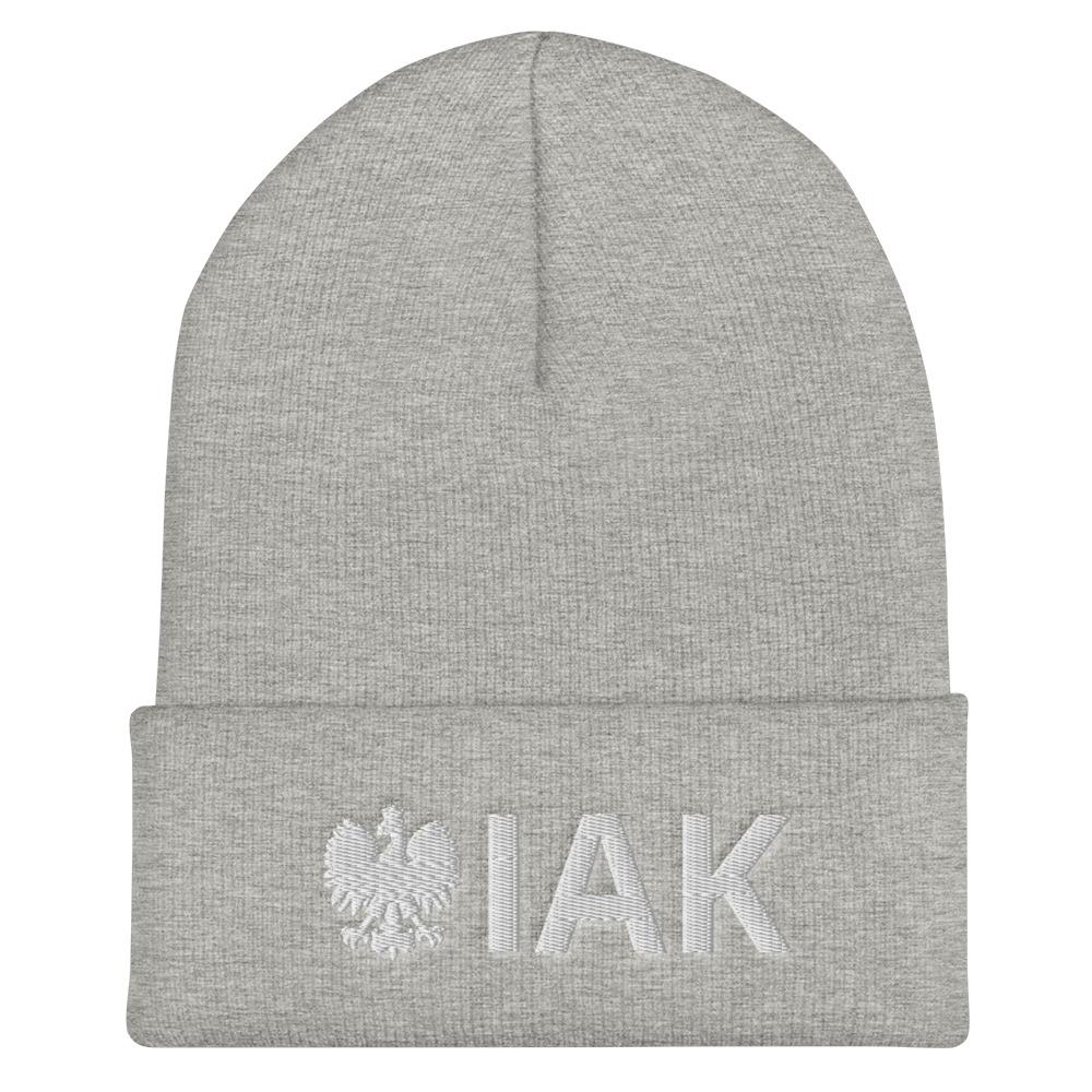 IAK Cuffed Beanie  Polish Shirt Store Heather Grey  