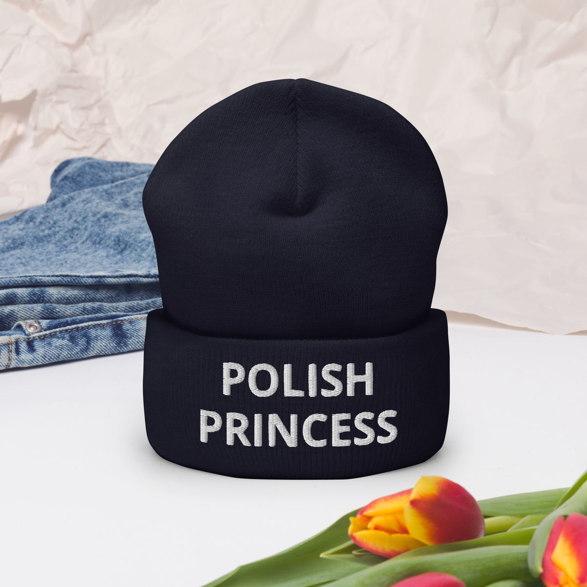 Polish Princess Cuffed Beanie  Polish Shirt Store   