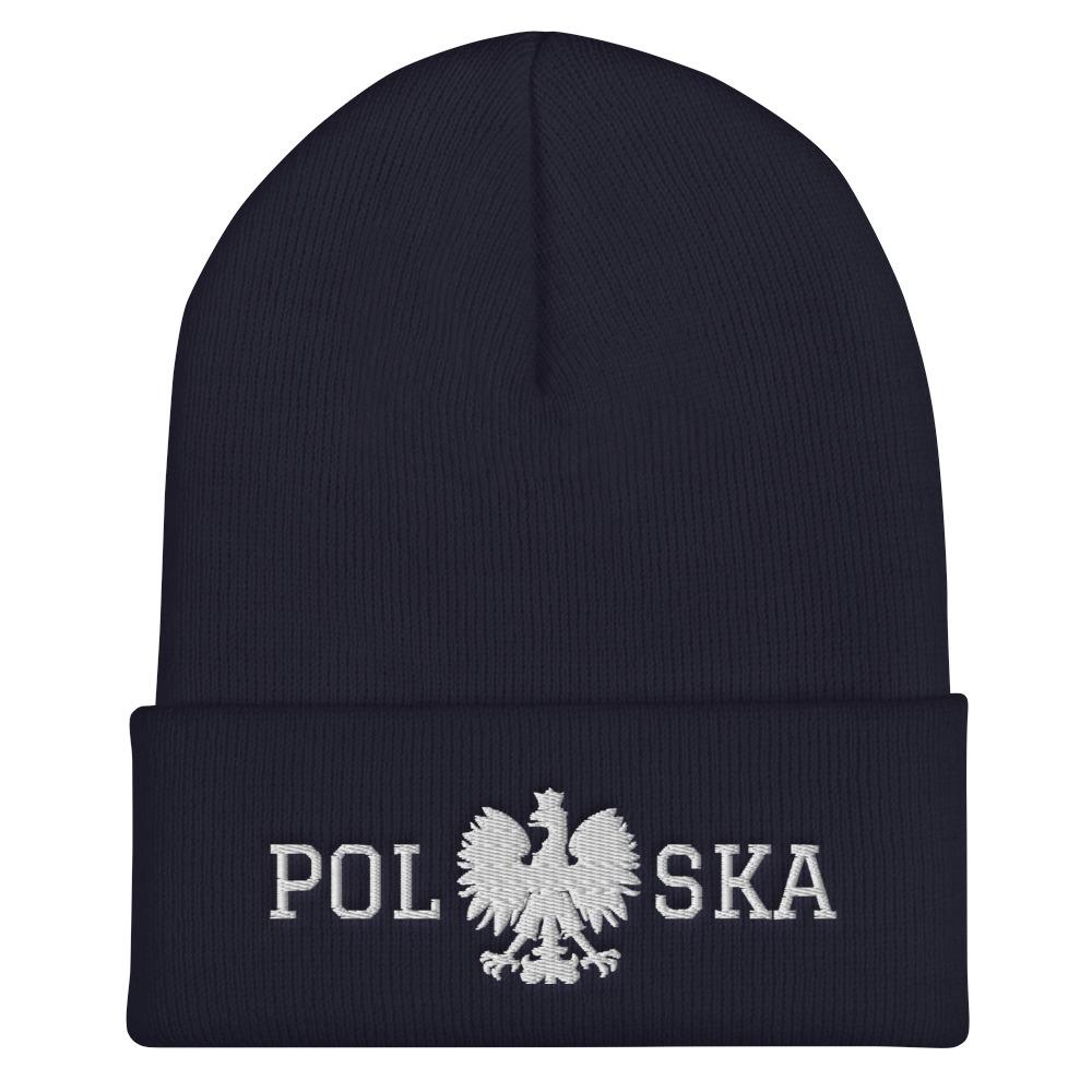 Polska Cuffed Beanie  Polish Shirt Store Navy  
