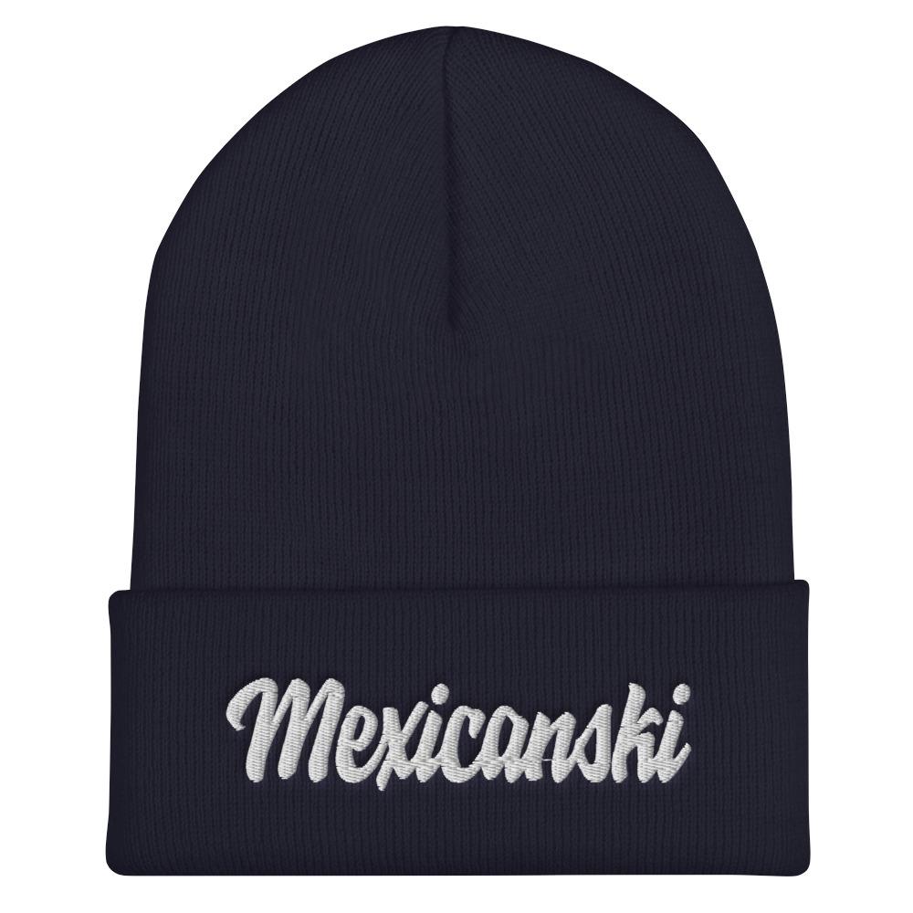 Mexicanski Cuffed Beanie  Polish Shirt Store Navy  