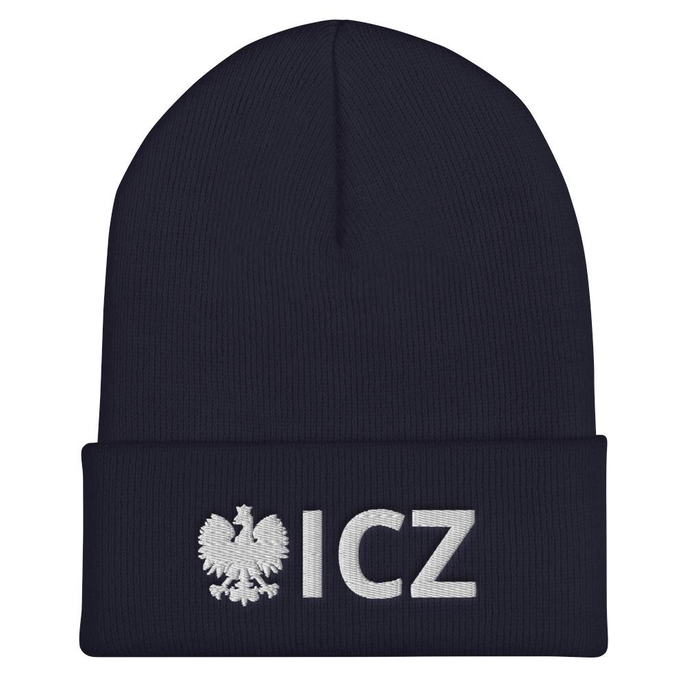 ICZ Cuffed Beanie  Polish Shirt Store Navy  