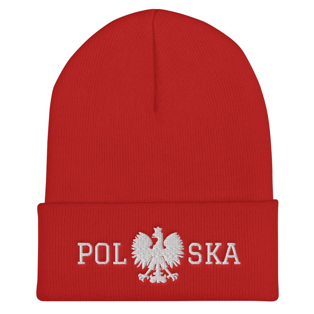 Polska Cuffed Beanie  Polish Shirt Store Red  