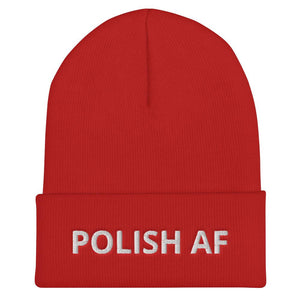 Polish AF Cuffed Beanie - Red - Polish Shirt Store