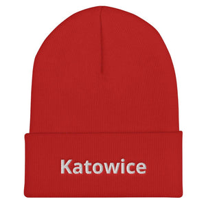 Katowice Poland Cuffed Beanie - Red - Polish Shirt Store