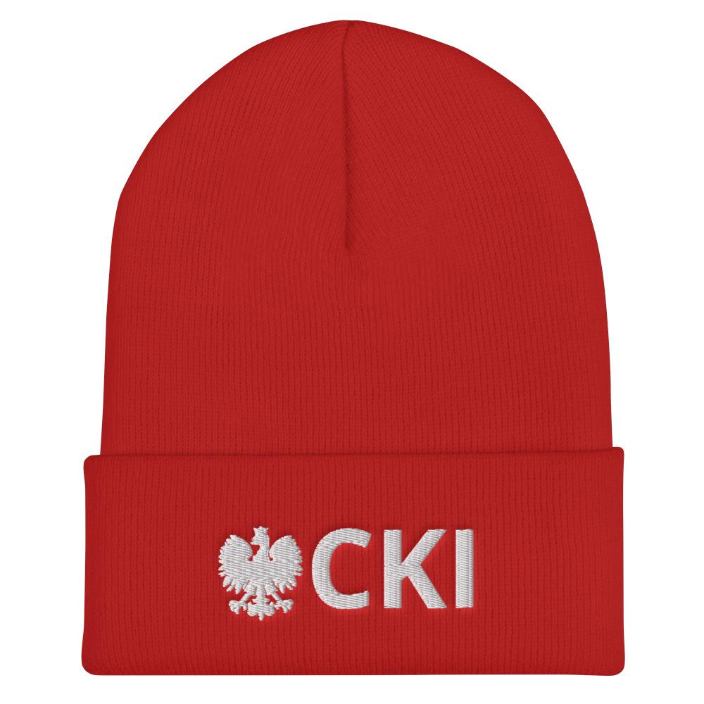 CKI Cuffed Beanie  Polish Shirt Store Red  