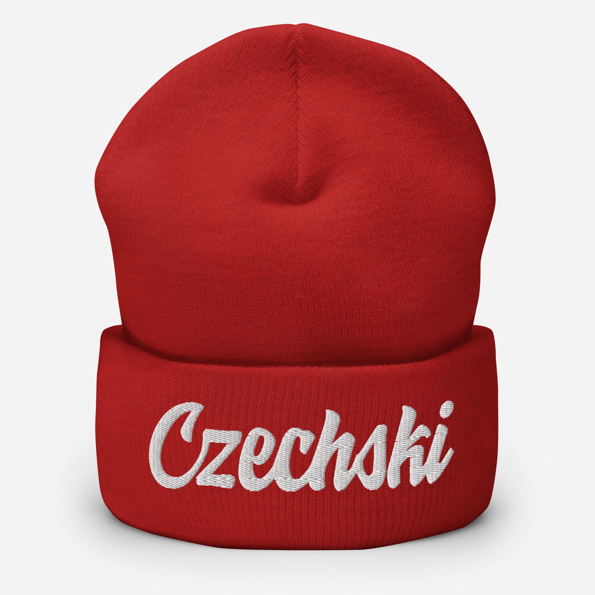 Czechski Cuffed Beanie  Polish Shirt Store Red  