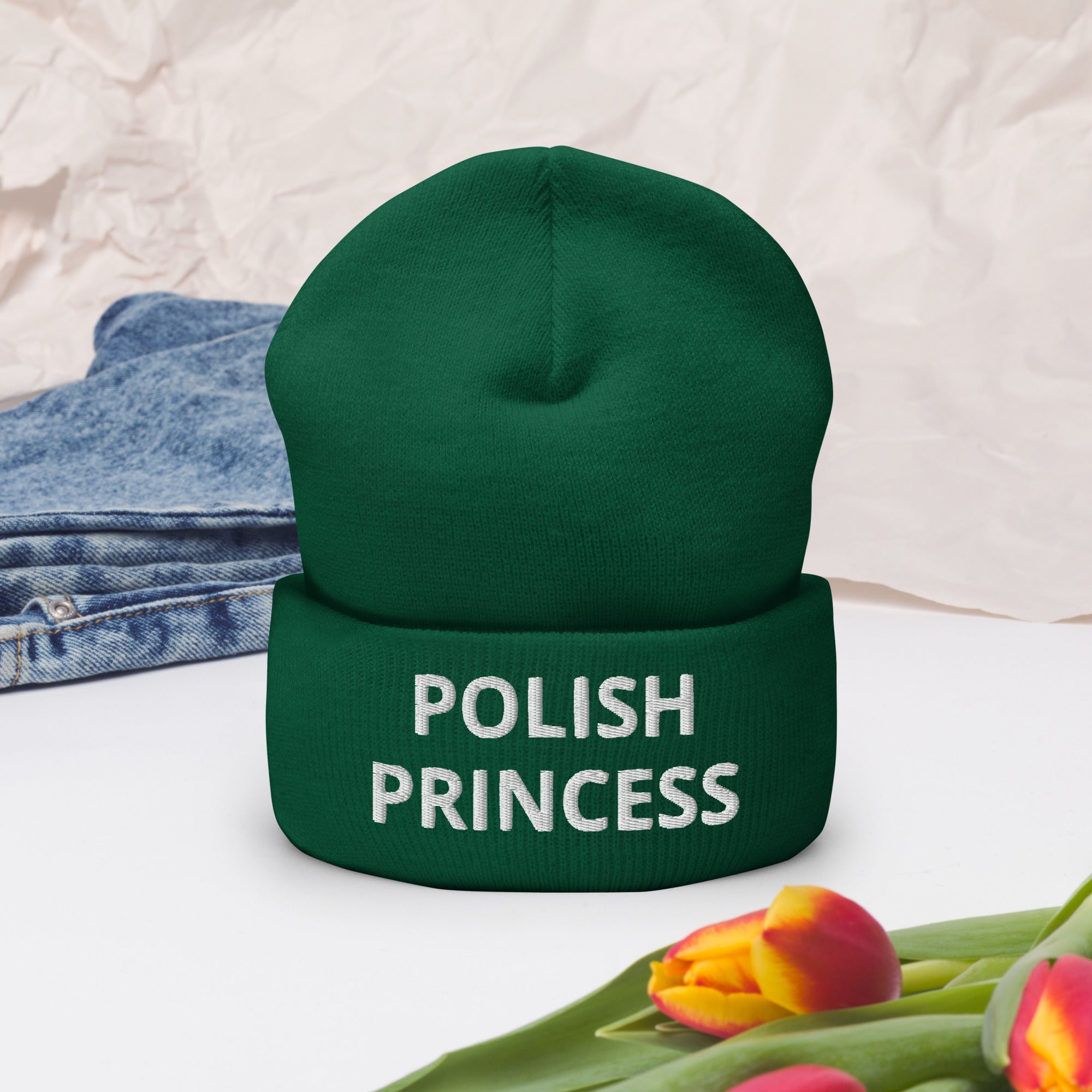 Polish Princess Cuffed Beanie  Polish Shirt Store   