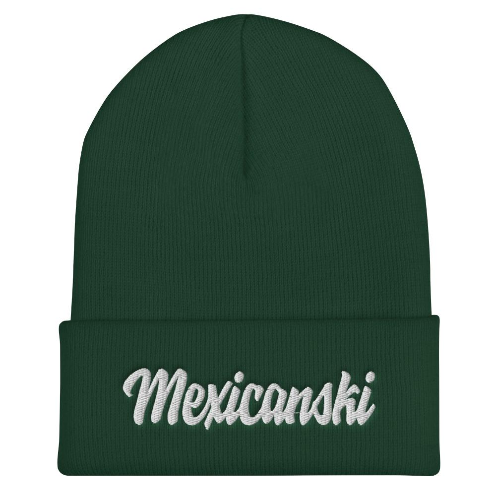 Mexicanski Cuffed Beanie  Polish Shirt Store Spruce  