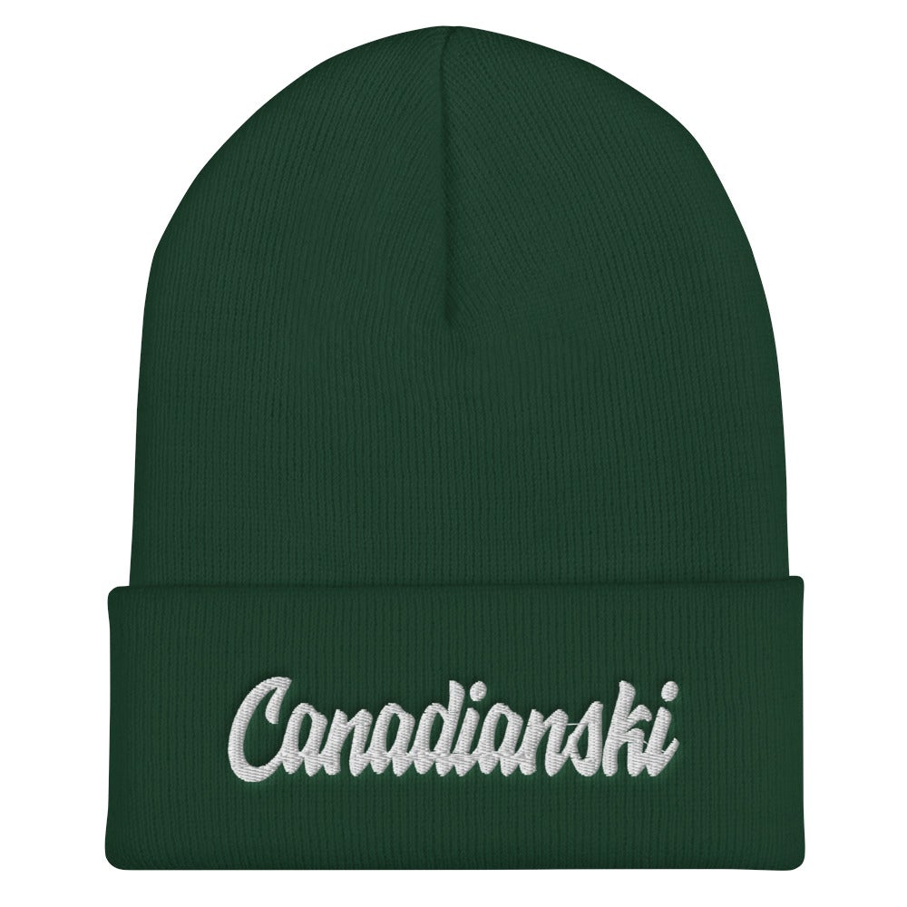 Canadianski Cuffed Beanie  Polish Shirt Store Spruce  