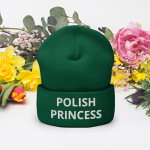 Polish Princess Cuffed Beanie - Spruce - Polish Shirt Store