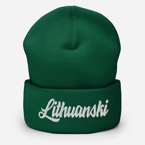Lithuanski Cuffed Beanie - Spruce - Polish Shirt Store