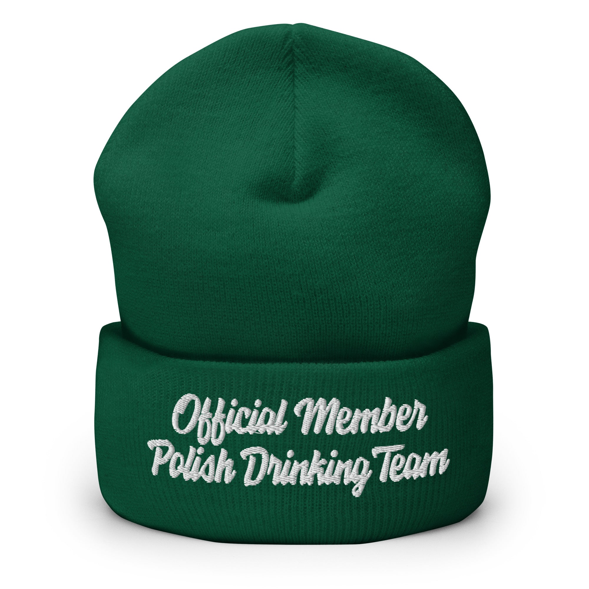 Official Member Polish Drinking Team Cuffed Beanie  Polish Shirt Store Spruce  