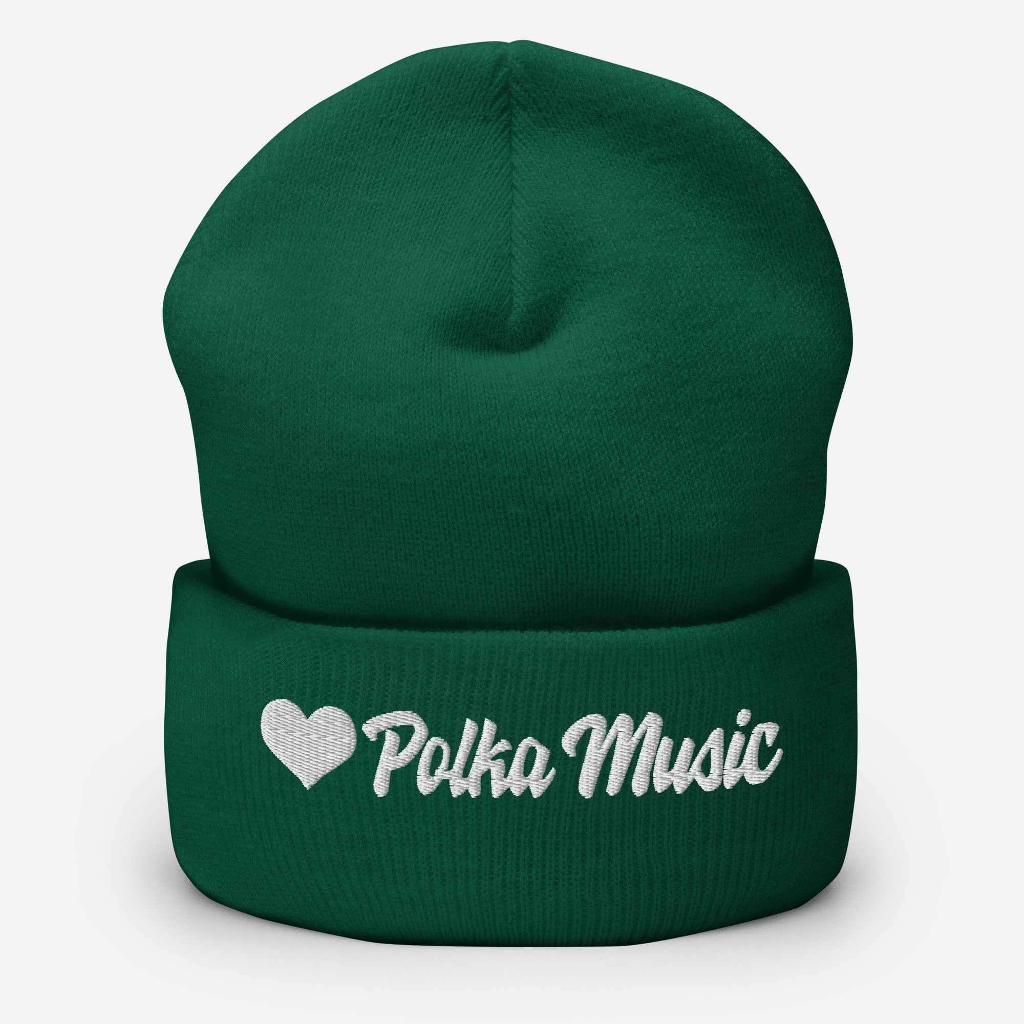 Love Polka Music Cuffed Beanie  Polish Shirt Store Spruce  