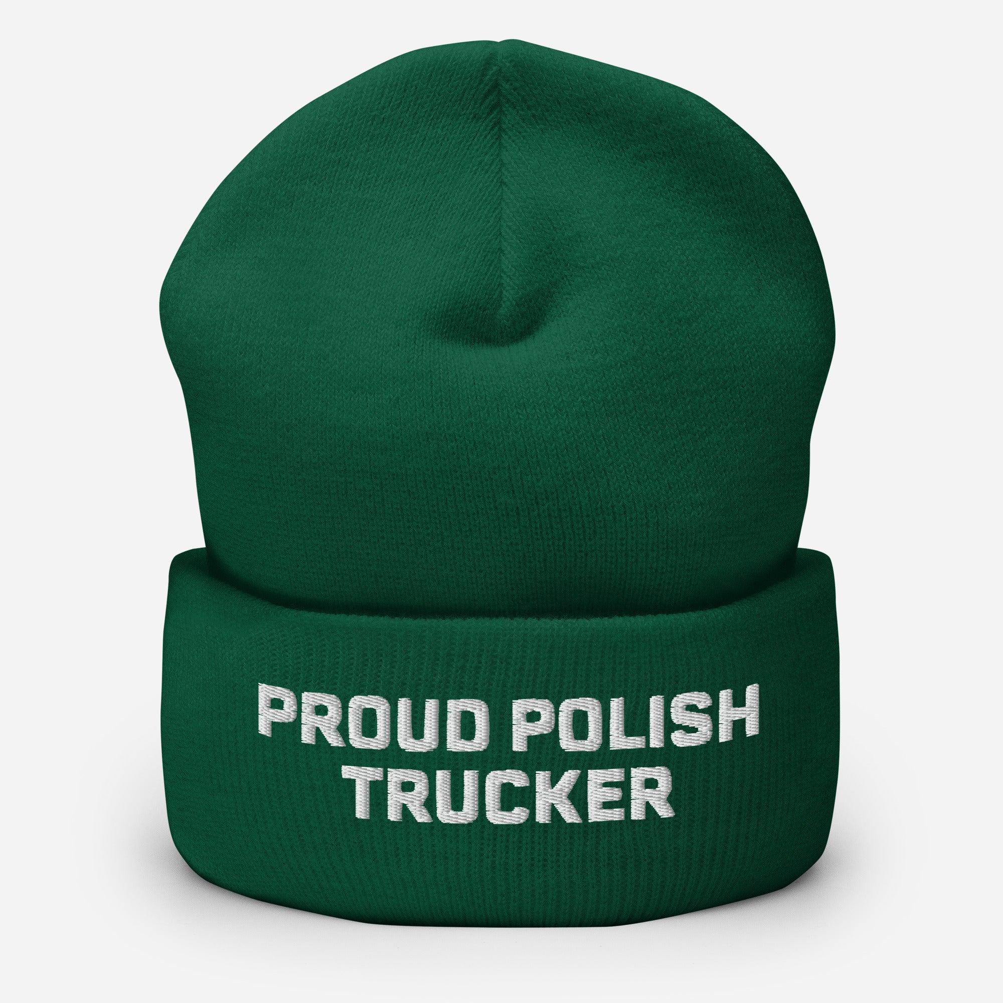 Proud Polish Trucker Cuffed Beanie  Polish Shirt Store Spruce  