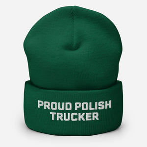 Proud Polish Trucker Cuffed Beanie - Spruce - Polish Shirt Store