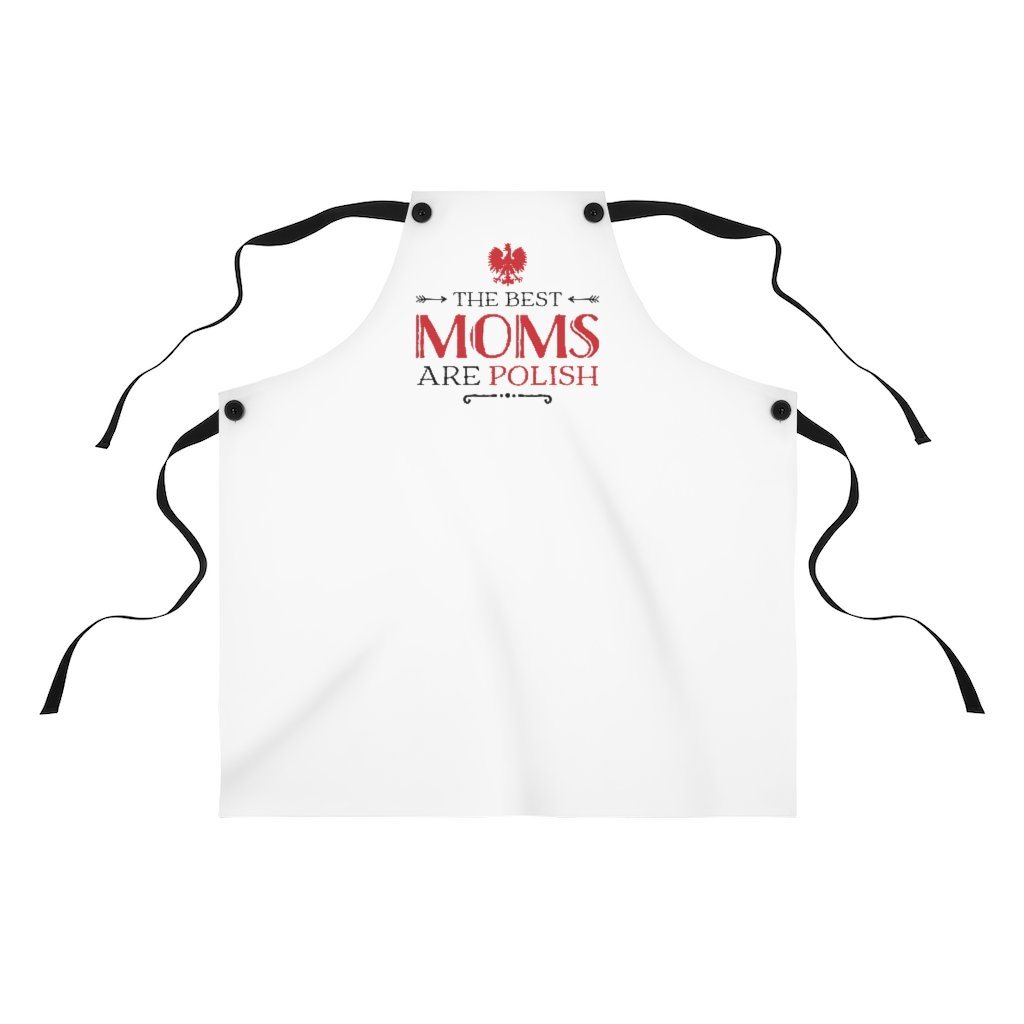 The Best Mom's Are Polish Poly Twill Apron Accessories Printify   