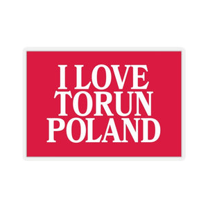 I Love Torun Poland Sticker - 2x2" / Transparent - Polish Shirt Store