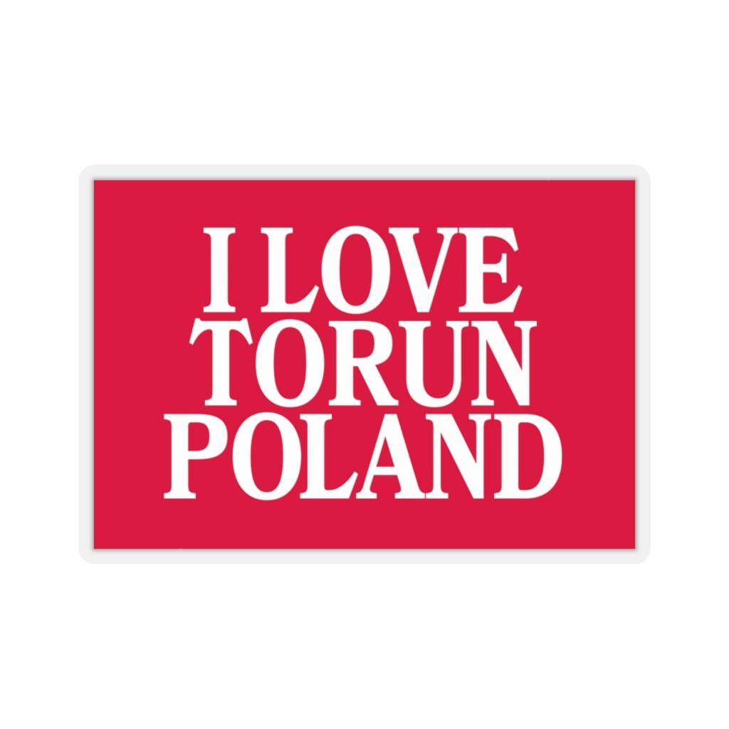 I Love Torun Poland Sticker Paper products Printify   