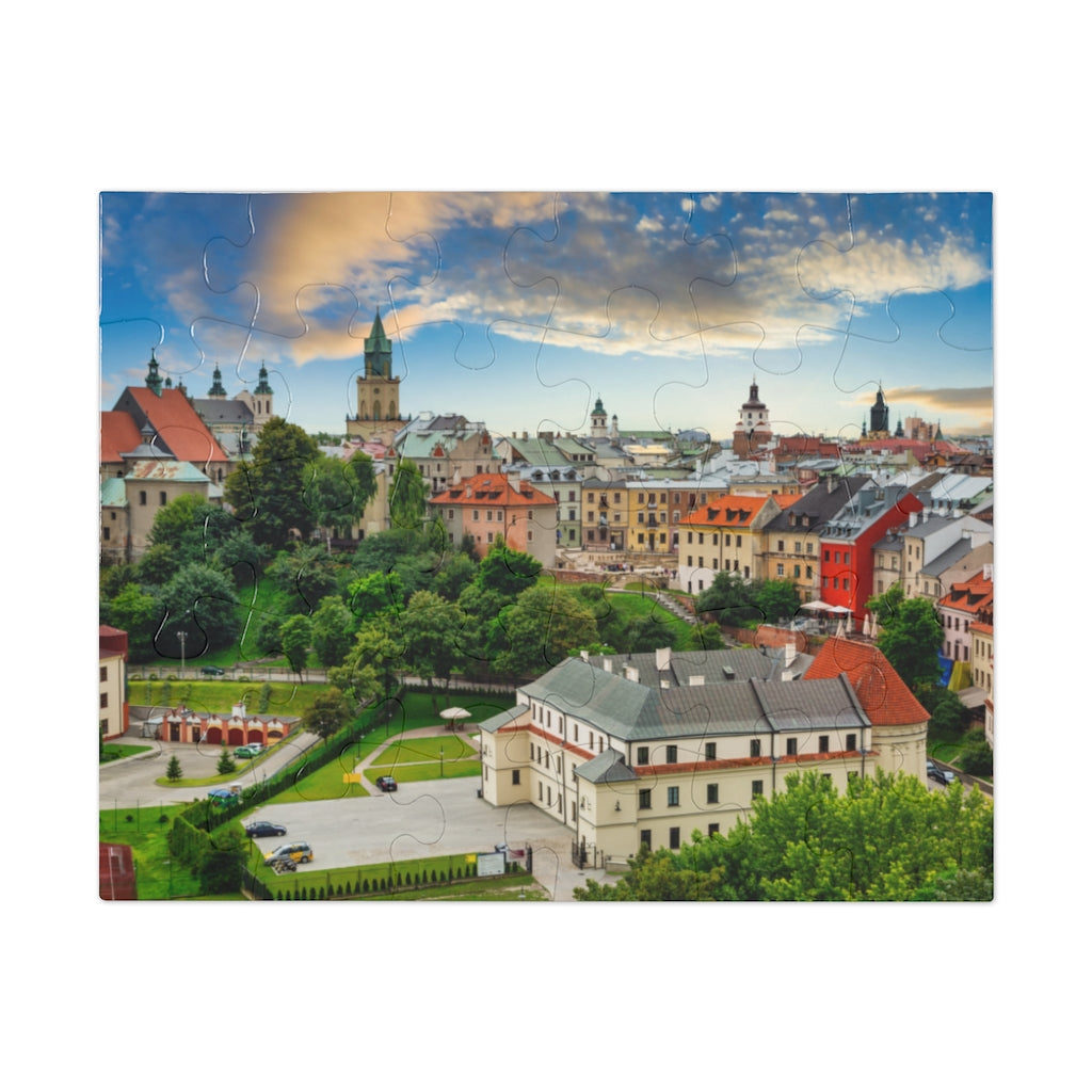 Lublin Old Town Jigsaw Puzzle Puzzle Printify 9.6" × 8" (30 pcs)  