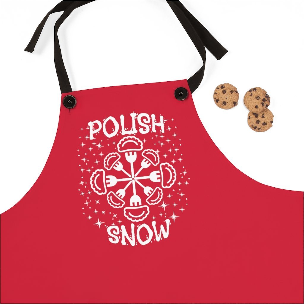 Polish Snow Poly Twill Apron Accessories Printify One Size  