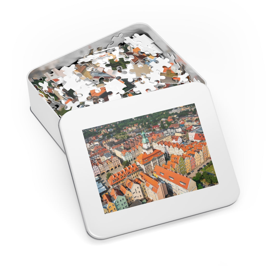Beautiful Town Hall Square Jelnia Goro Jigsaw Puzzle Puzzle Printify   