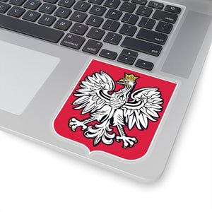 Polish Coat Of Arms Sticker - 4x4" / Transparent - Polish Shirt Store