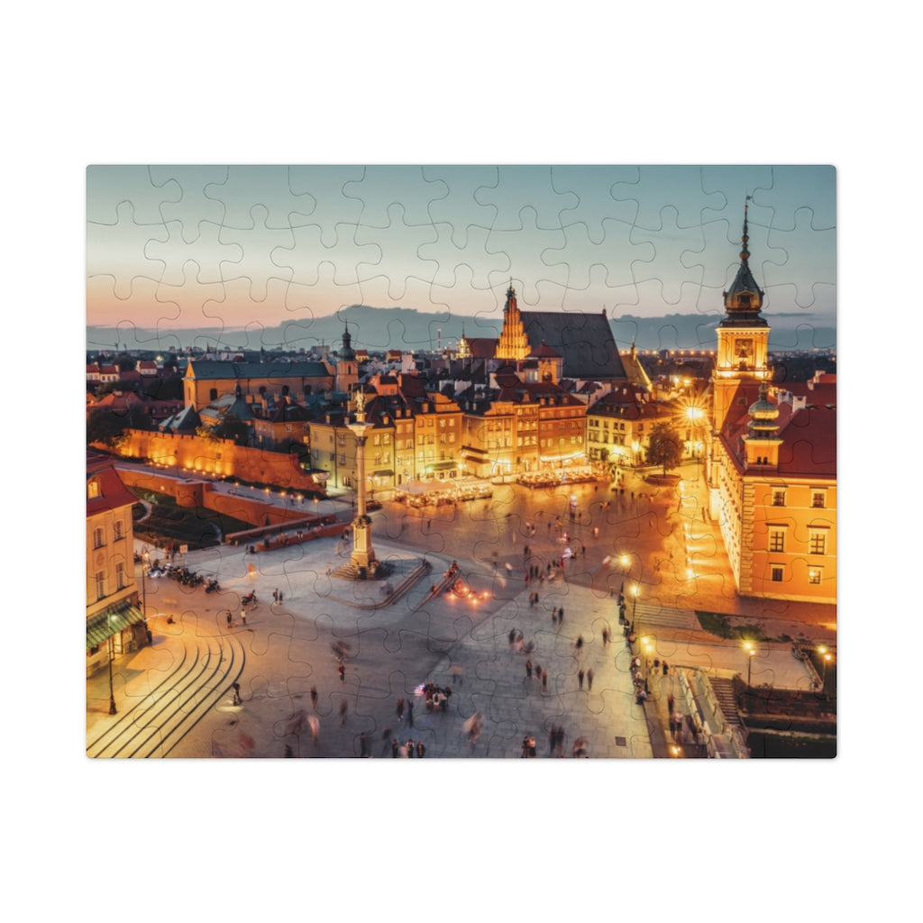Castle Square Warsaw Poland Jigsaw Puzzle Puzzle Printify 9.6" × 8" (110 pcs)  