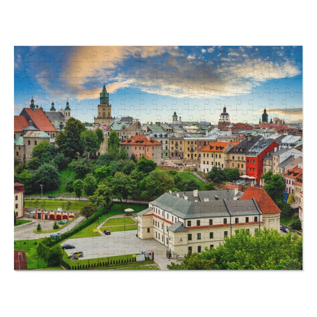 Lublin Old Town Jigsaw Puzzle Puzzle Printify 14" × 11" (252 pcs)  