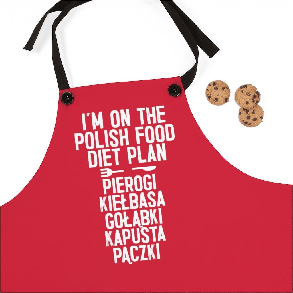 Polish Food Plan Poly Twill Apron Accessories Printify One Size  