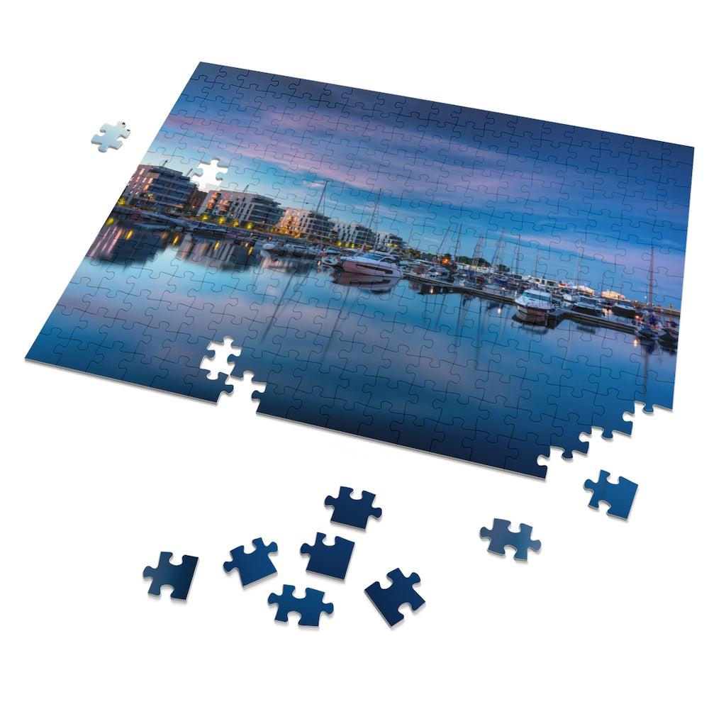 Yacht Marina Gydnia Poland Jigsaw Puzzle Puzzle Printify   