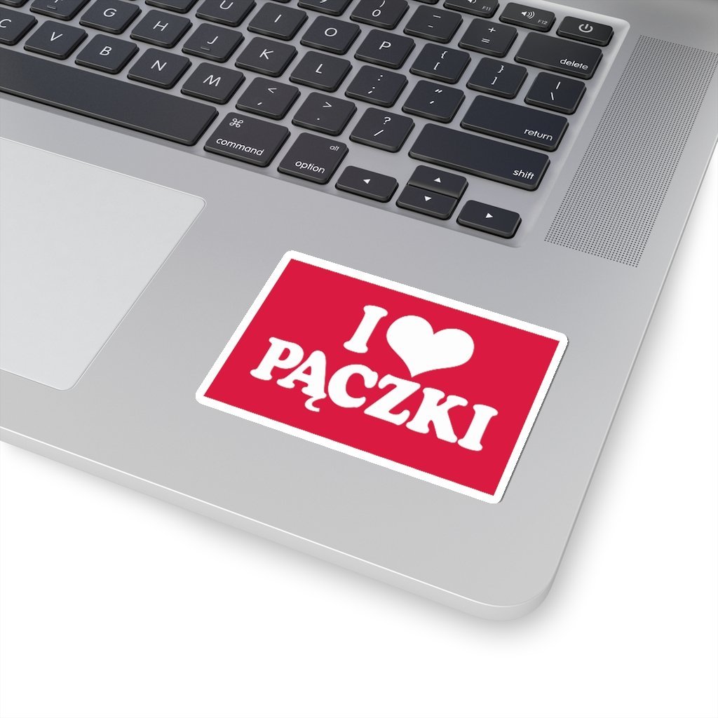 I Love Paczki Die-Cut Sticker Paper products Printify   