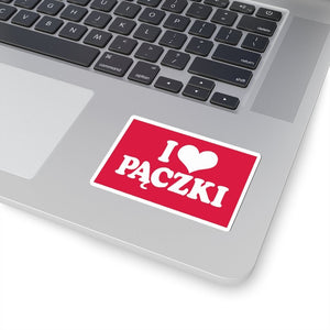I Love Paczki Die-Cut Sticker -  - Polish Shirt Store