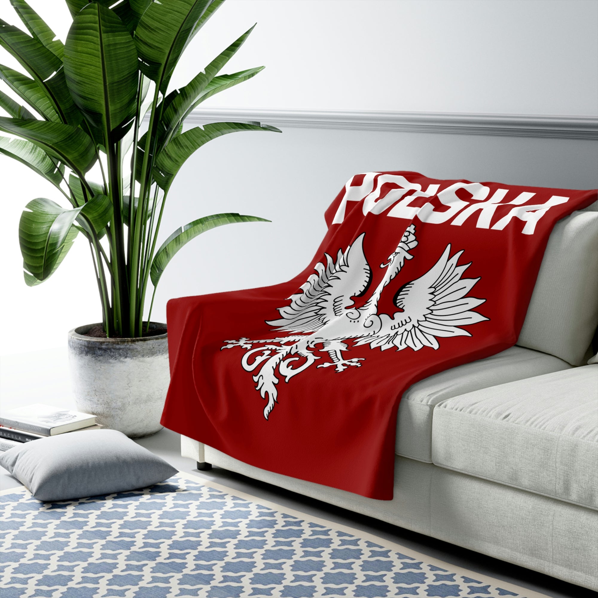 Polska Sherpa Fleece Blanket Home Decor Printify   