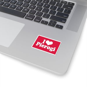 I Love Pierogi Die-Cut Sticker -  - Polish Shirt Store