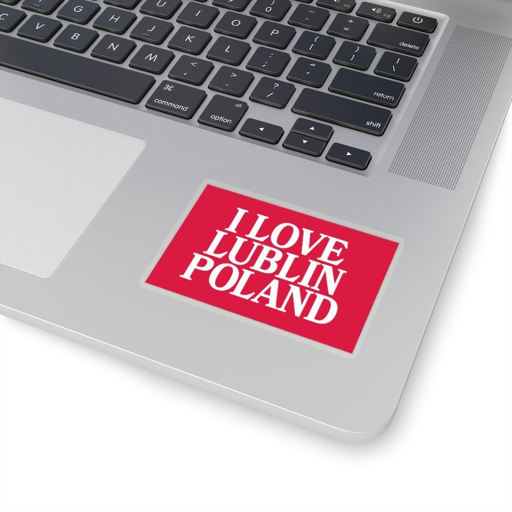 I Love Lublin Poland Sticker Paper products Printify   