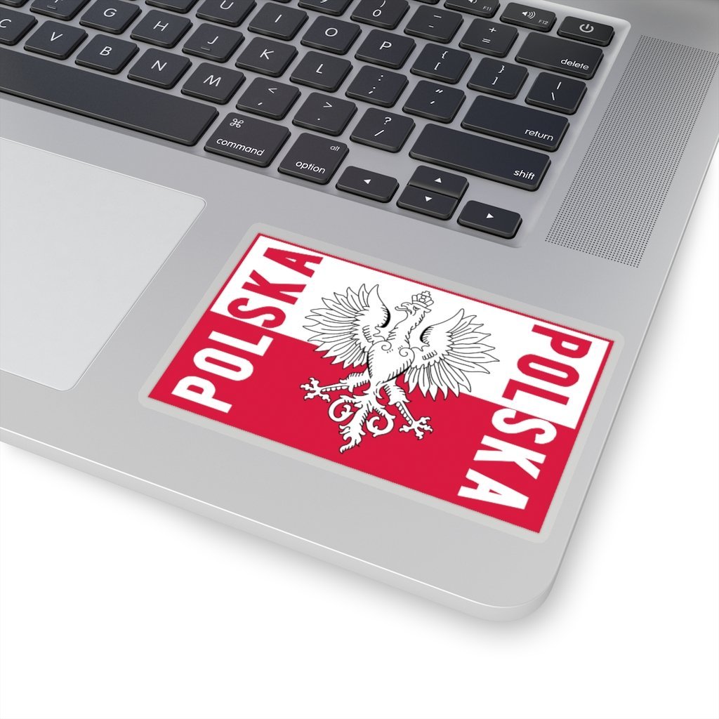 Polska Flag Rectangle Die-Cut Sticker Paper products Printify 4x4&quot; Transparent 