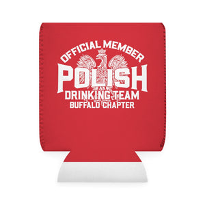 Polish Drinking Team Buffalo Chapter Can Cooler Sleeve - White / One size - Polish Shirt Store
