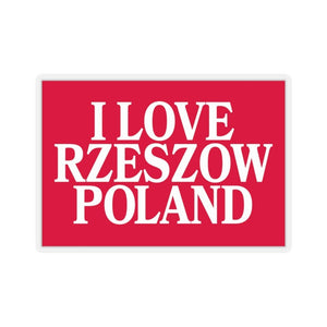 I Love Rzeszow Poland Sticker - 2x2" / Transparent - Polish Shirt Store