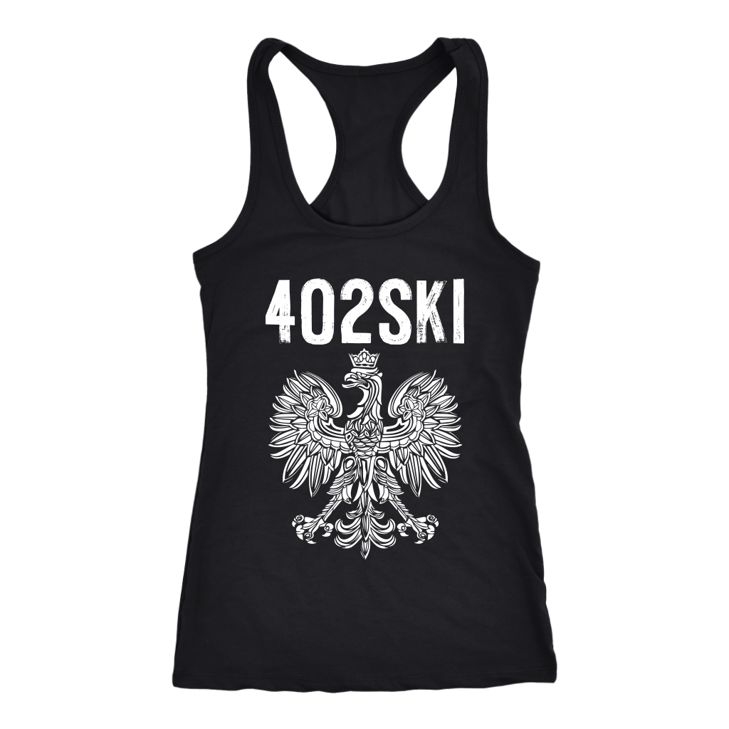 402SKI Polish Pride T-shirt teelaunch Next Level Racerback Tank Black XS