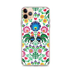 Wycinanki Folk Art Rooster iPhone Case - iPhone 11 Pro Max - Polish Shirt Store