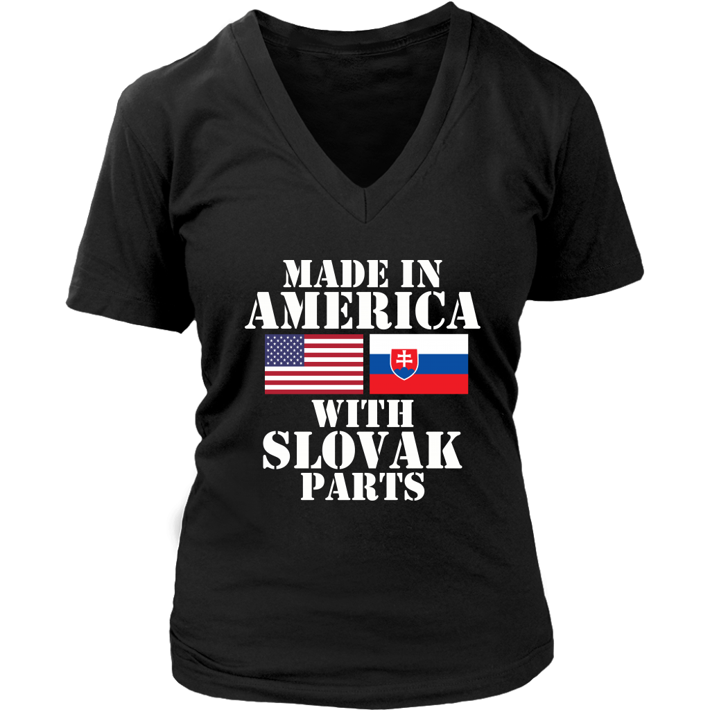 Made In America With Slovak Parts T-Shirt T-shirt teelaunch   