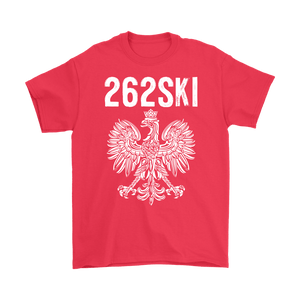 Wisconsin Polish Pride - 262 Area Code - Gildan Mens T-Shirt / Red / S - Polish Shirt Store