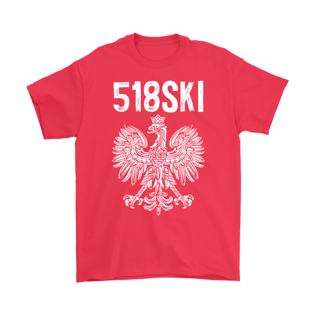 Albany New York - 518 Area Code - Polish Pride T-shirt teelaunch Gildan Mens T-Shirt Red S