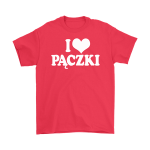 I Love Paczki Shirt - Gildan Mens T-Shirt / Red / S - Polish Shirt Store