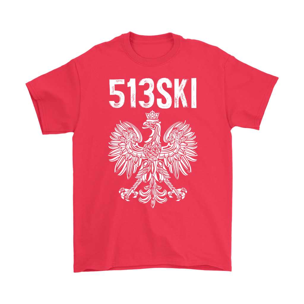 Cincinnati Ohio - 513 Area Code - Polish Pride T-shirt teelaunch Gildan Mens T-Shirt Red S